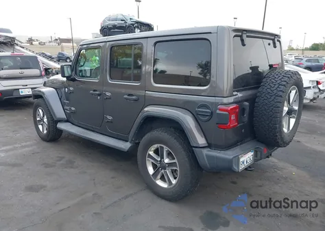2020 Jeep Wrangler Unlimited Sahara 4X4 z USA, uszkodzony, nr VIN 1C4HJXEG5LW119288